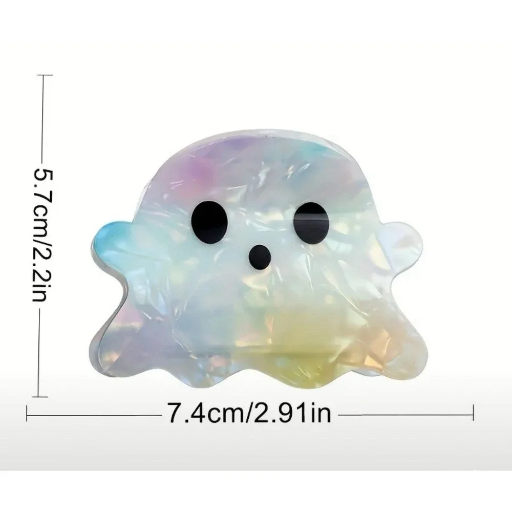 Ghost Iridescent‎ Hair Clips Hair Claw White 1 Pc New